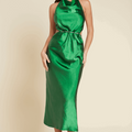 AIDA SLIP DRESS - EMERALD