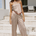 MILANI SATIN PANT - CHOCOLATE GEO