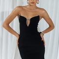 BEC DIAMOND DRESS - BLACK