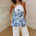 VALENCIA TOP - BLUE/WHITE