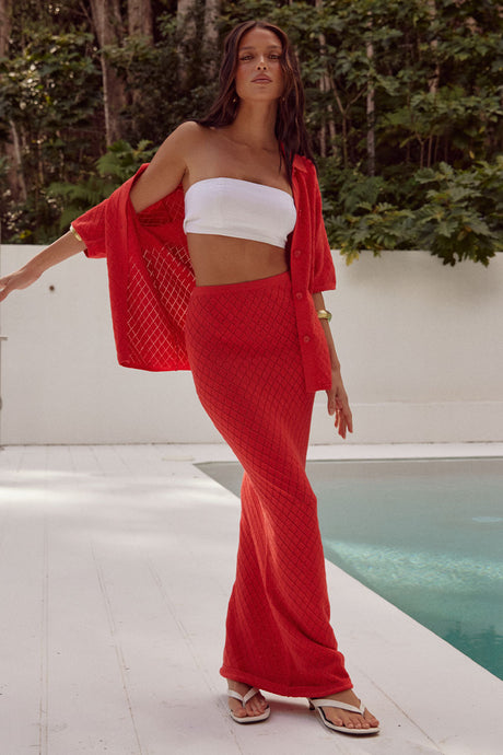 STELLA KNIT MAXI SKIRT - JAFFA