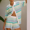 ANDREA KNIT TOP - GREEN MULTI