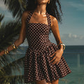 WINSLOW MINI DRESS - CHOCOLATE DOT