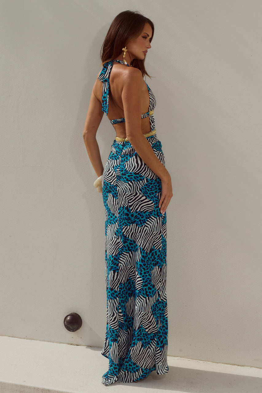 XYLIA HALTER LOW PLUNGE MAXI DRESS - DANTE TEAL - XYLAHALTERLOWPLUNGEMAXIDRESS-DANTETEAL-5