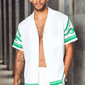 ZION SHORT SLEEVE SHIRT - WHITE/GREEN