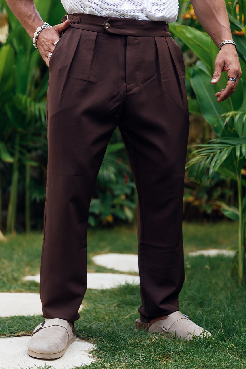 MARTIN SLIM TAILORED PANT - CHOCOLATE - antonio.pozo-leonardosingletxmartinslimpantchocolate-1
