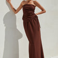 COMALIE MAXI SKIRT - CHOCOLATE