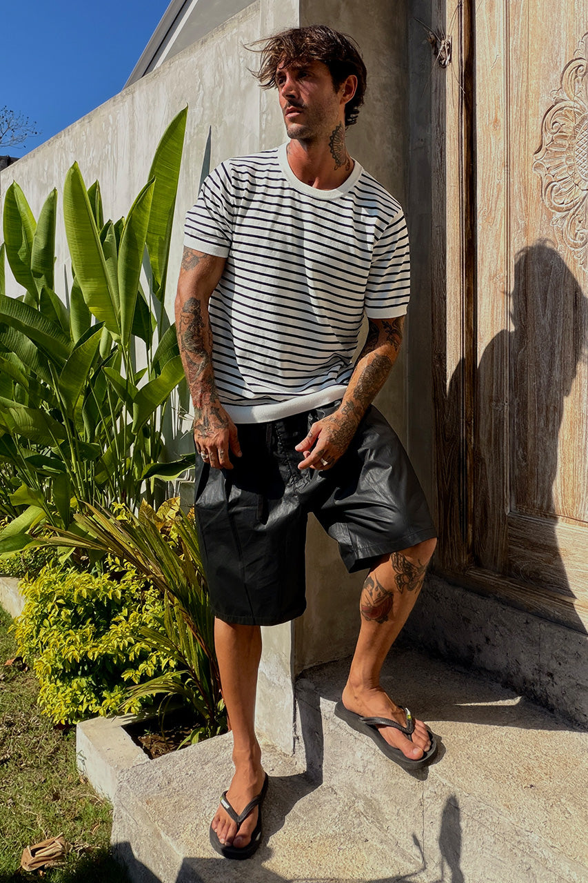RONAN SHORT SLEEVE KNIT TOP - NAVY/WHITE STRIPE - guetorafael-RONANSHORTSLEEVEKNITTOP-NAVY_WHITESTRIPE