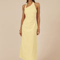 SAPHIRA LONG MIDI DRESS - LEMON