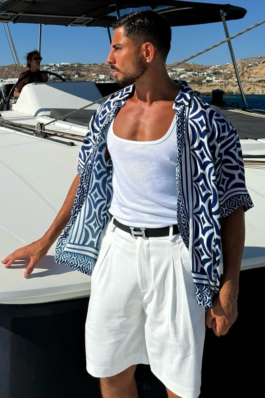 KLAUS SHIRT - KLAUS NAVY - mohammadchamma_-_Klaus_shirt_x_damon_short