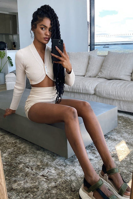 Fortuna Knit Top - Sand