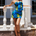 RIANNI MINI SKIRT - BLUE FLORAL