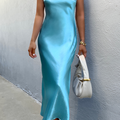 Leila Slip Dress - Aqua