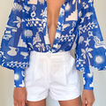 FLEETWOOD BLOUSE - COVE BLUE