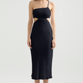 Norah Midi Dress - Black