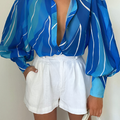 Fleetwood Blouse - Blue Rowena
