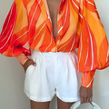 FLEETWOOD BLOUSE - ORANGE ROWENA