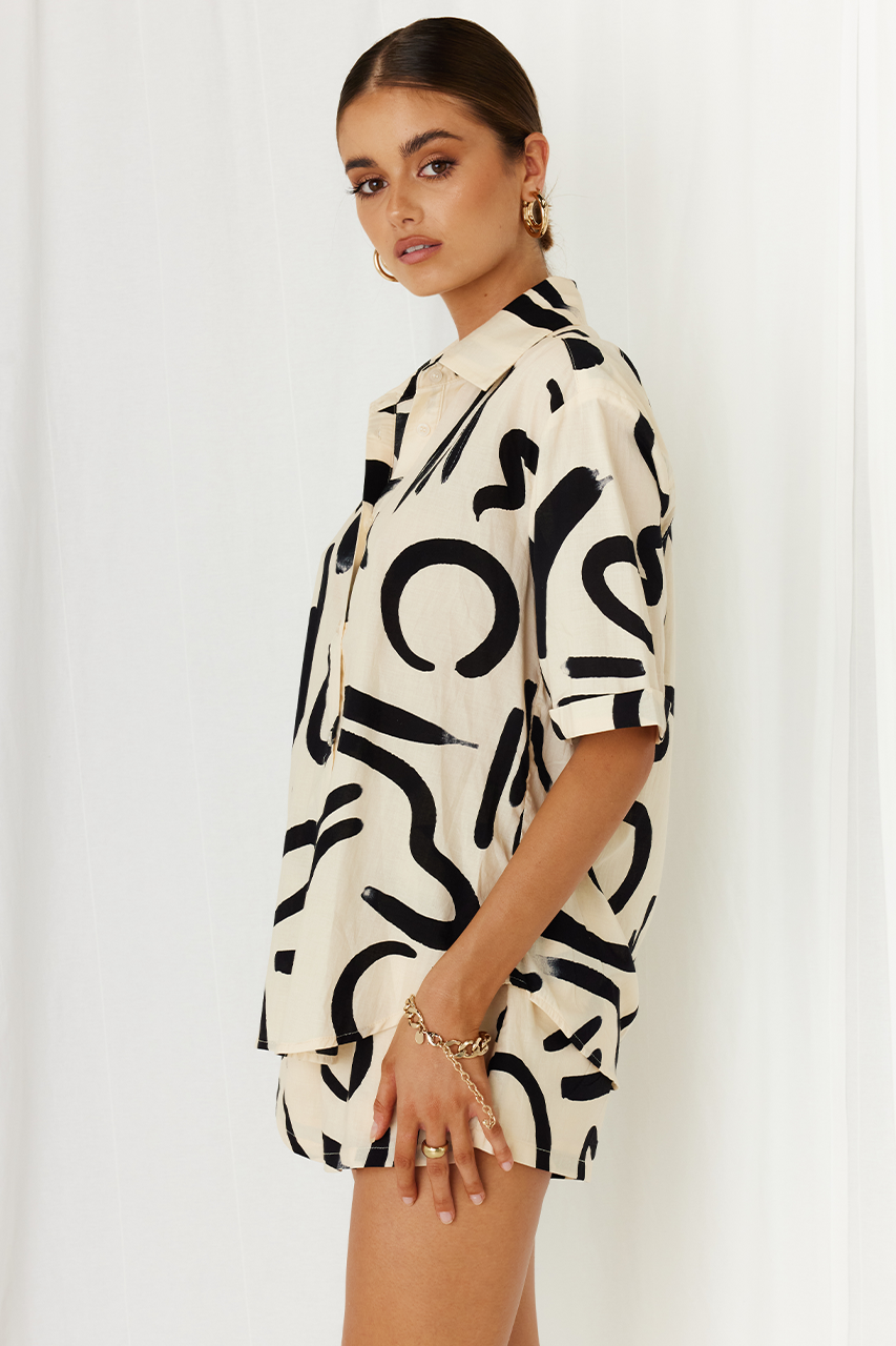 YORK COTTON SHIRT - SAND/BLACK - WEB_RESIZED_york_shirt_short6_c052eff8-8439-4f08-a1bc-2000b089f5c8