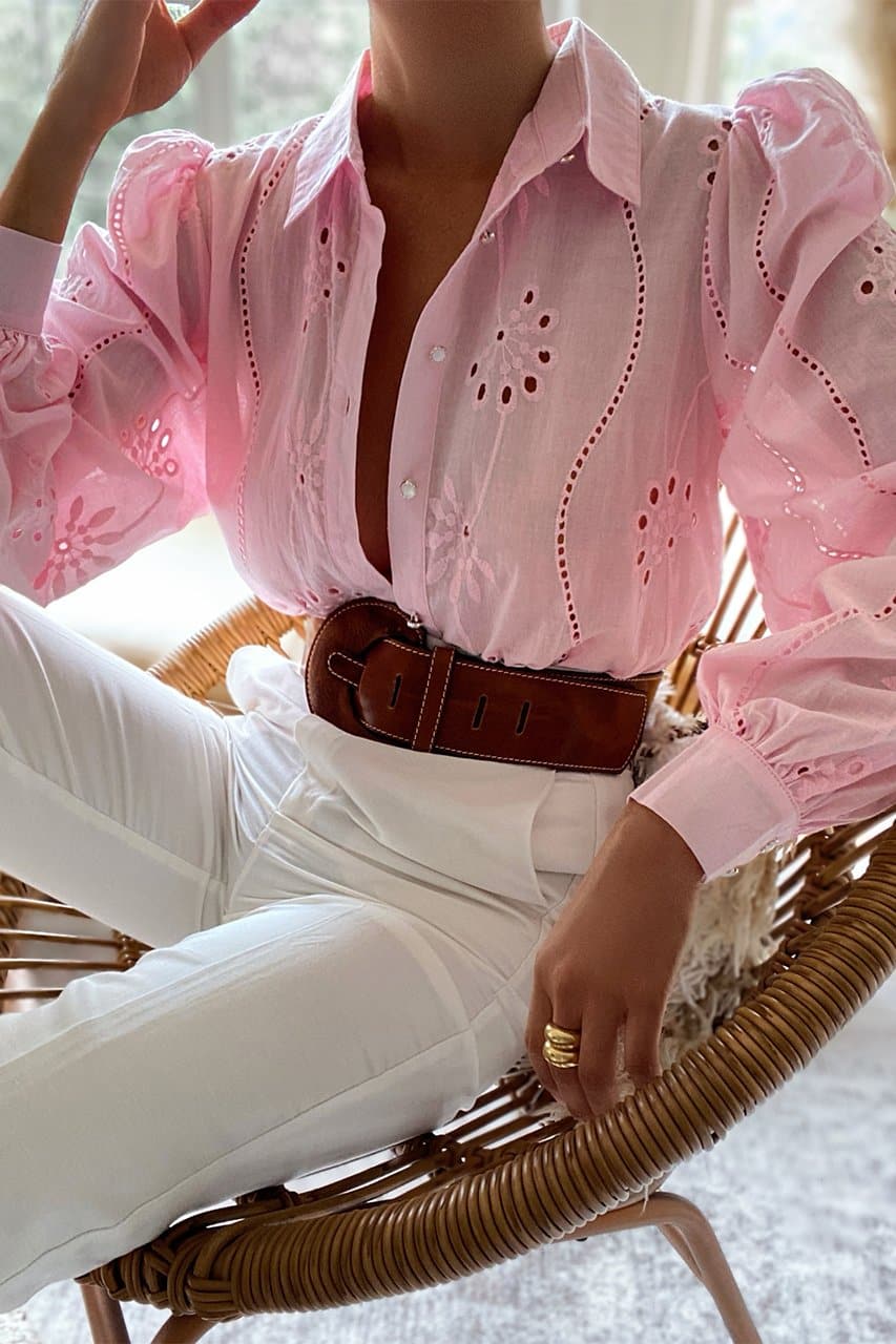 KNOWLES BLOUSE - PINK - pinkshirt2