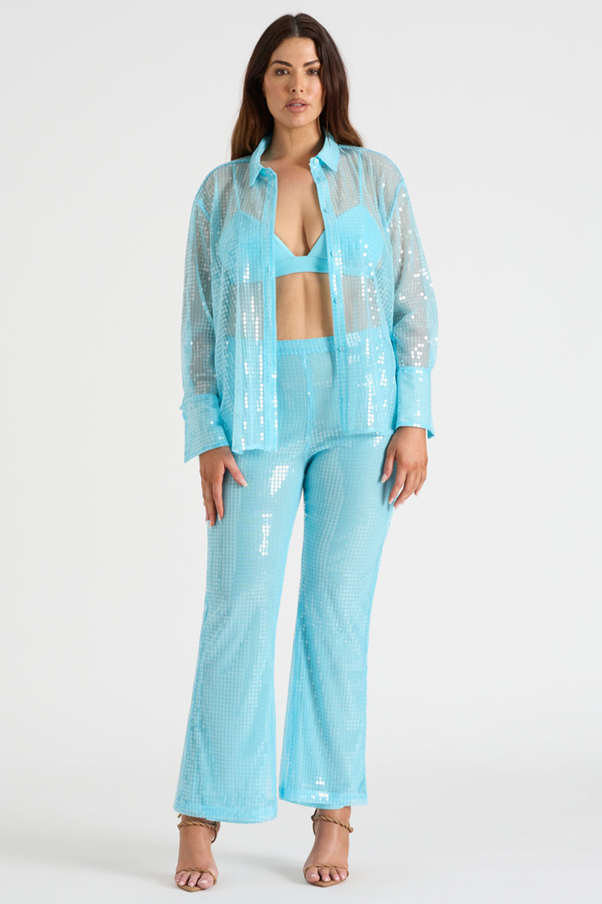 THE BRA TOP - AQUA - rr322