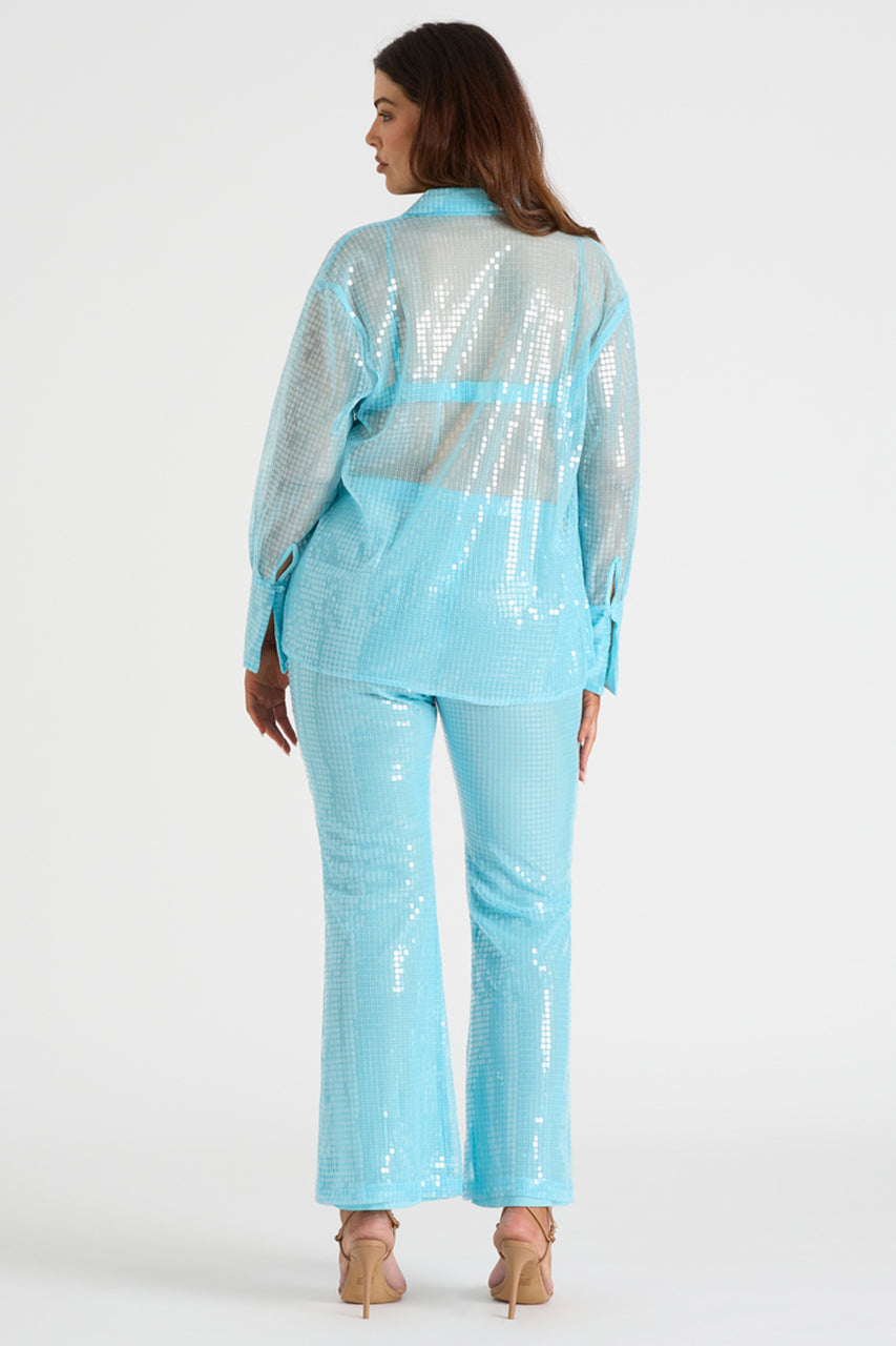 THE BRA TOP - AQUA - rr323