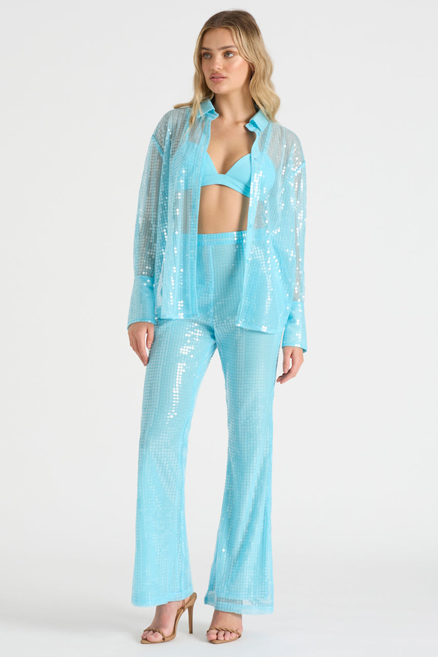 THE BRA TOP - AQUA - rr326